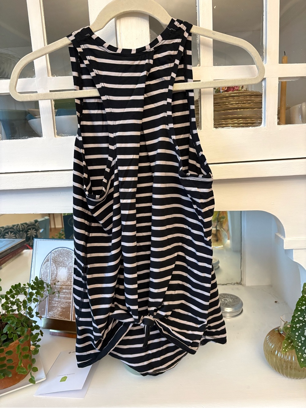 lululemon athletica Black & Grey Striped Sleeveless Tank Top - Picture 3 of 5
